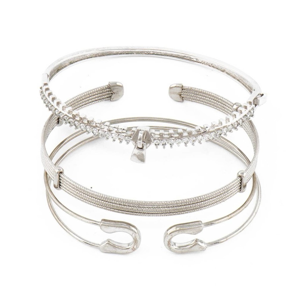 Silver Bracelet Stack